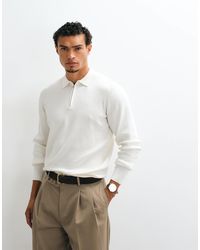 ASOS - Essential Knitted Lightweight Zip Polo - Lyst