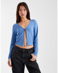 ONLY - Long Sleeve Twist Front Top - Lyst