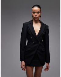 ASOS - Double Breasted Cinch Blazer - Lyst