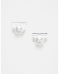 Kingsley Ryan - – ohrstecker aus sterling mit stab- und perlen-detail - Lyst