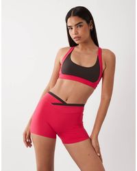 BO+TEE - Bo+tee Soft Active High Impact Contrast Detail Sports Bra - Lyst