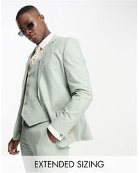 ASOS - Super Skinny Linen Mix Suit Jacket - Lyst