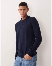 SELECTED - – langärmliges polohemd aus 100% baumwolle - Lyst