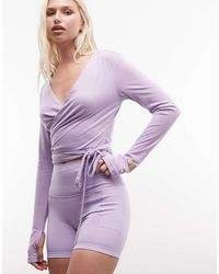 adidas Originals - Three Stripes Studios Ballet Wrap Top - Lyst