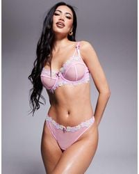 Boux Avenue - Layla Embroidered Flower Ribbon Thong - Lyst