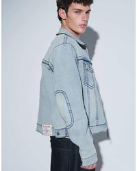 TRUE RELIGION - Big T Moto Denim Jacket Co-ord - Lyst