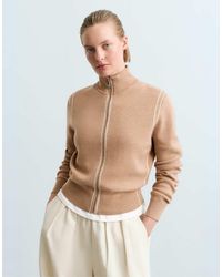 Oysho - Contrast Piping Knit Jacket - Lyst