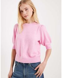 Vero Moda - Short Sleeved Knitted Top - Lyst