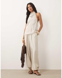 ASOS - Linen Blend Co-Ord Balloon Trouser - Lyst