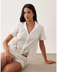 Abercrombie & Fitch - Bridal Short Sleeve Pyjama Shirt - Lyst