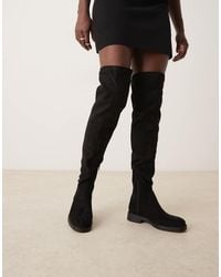 ASOS - Kacey Smart Flat Over The Knee Boots - Lyst