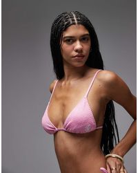 Tommy Hilfiger - Resort Crinkle Triangle Bikini Top - Lyst