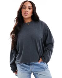 ASOS - Asos Design Curve Long Sleeve Skater Tee - Lyst
