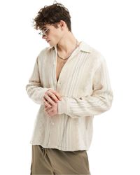 Pull&Bear - Aztec Stripe Long Sleeve Shirt - Lyst