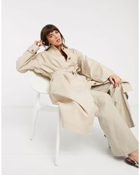 & Other Stories Belted Oversized Mac - Natural