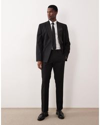 ASOS - Slim Suit Trouser With Tonal Micro Checkerboard Weave - Lyst