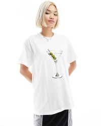 ASOS - Oversized T-shirt With Martini Drink Graphic - Lyst