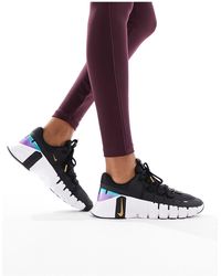 Nike - Free metcon 5 - sneakers nere e rosa metallizzato - Lyst