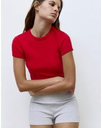 Pull&Bear - Fitted Short Sleeve T-shirt - Lyst