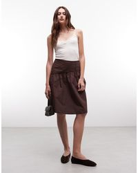 Reclaimed Vintage - Cotton Poplin Awkward Length Skirt - Lyst
