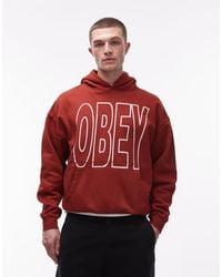 Obey - Sudadera Oscuro De Corte Cuadrado Sin Cierres Con Capucha Manor Faded De - Lyst