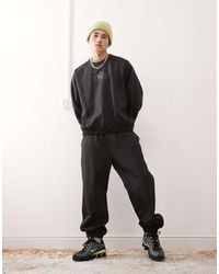 Weekday - Co-ord Oversized joggers With Fantazy Fussball Graphic Print And Contrast Seams - Lyst