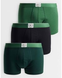 Lacoste - 3 Pack Woven Label Cotton Trunks - Lyst