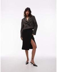 ASOS - Cropped Double Breasted Blazer - Lyst
