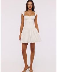 House Of Cb - Kaia Cotton Mini Dress - Lyst