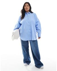 ASOS - Asos design curve - chemise oversize à rayures - et blanc - Lyst