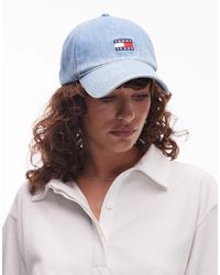 Tommy Hilfiger - Casquette en denim à logo drapeau - Lyst