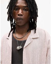 Pull&Bear - Geruit Overhemd Met Korte Mouwen - Lyst