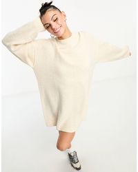 Weekday - – eloise – übergroßes mini-pulloverkleid aus wolle - Lyst