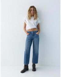 Pull&Bear - Low-rise Culottes Jeans - Lyst