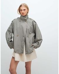 ASOS - Funnel Neck Button Front Trench Jacket - Lyst