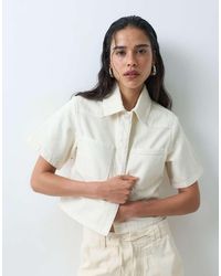 ASOS - Denim Cropped Overhemd - Lyst