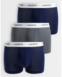 Lacoste - 3 Pack Waistband Stretch Cotton Trunks - Lyst