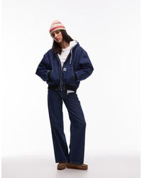 Carhartt - Chaqueta Vaquera Con Lavado Medio Y Forro De Piel Sintética Active Og De - Lyst