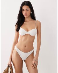 Mango - Textured Bikini Bottoms - Lyst