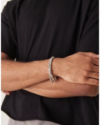 ASOS - Festival Semi-Precious Labradorite And Chain 2 Pack Bracelet - Lyst
