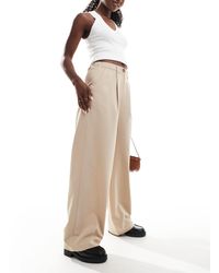 Miss Selfridge - Pantalon ample coupe ajustée - taupe - Lyst