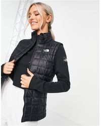 north face womens black gilet