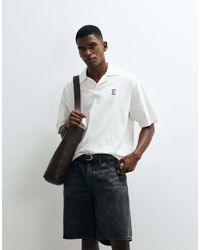 ASOS - Heavyweight Boxy Oversized Polo With Chest Embroidery - Lyst