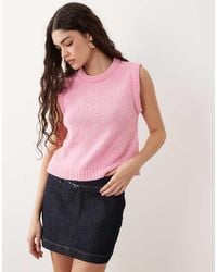 ASOS - Knit Cotton Blend Boucle Tank Top - Lyst