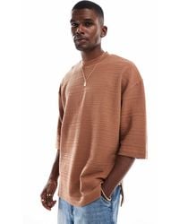 ASOS - – strukturiertes oversize-t-shirt - Lyst