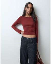 JJXX - Long Sleeve Off Shoulder Asymmetric Top - Lyst