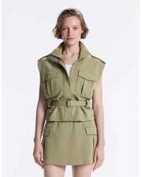 Oysho - Utility Piqué Gilet With Cotton Belt - Lyst
