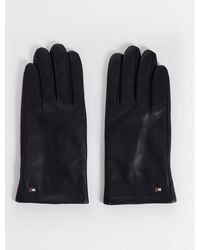 Tommy Hilfiger - Flag Logo Leather Gloves - Lyst