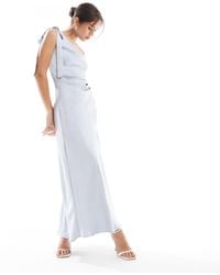 New Look - Satin One Shoulder Midi Dress - Lyst