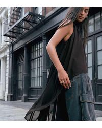 Lioness - Exclusive Gabriella Halterneck Chiffon Drape Top - Lyst